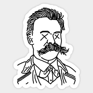 Dead Nietzsche (Black) Sticker